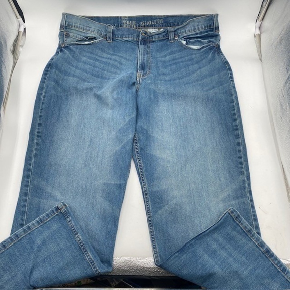 True Nation Relaxed Fit Jeans Mens 42x30 Blue Medium Wash Denim DXL Big and Tall